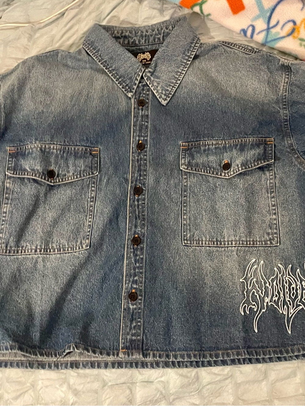 Darc Sport Why Wait Ruthie LS Denim Button Up Size Large
